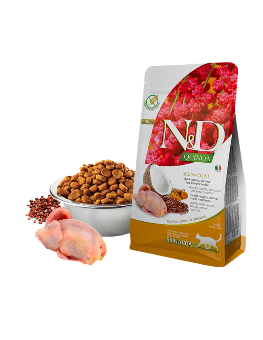 Farmina | N&D Quinoa Skin Coat - Codorniz y Coco