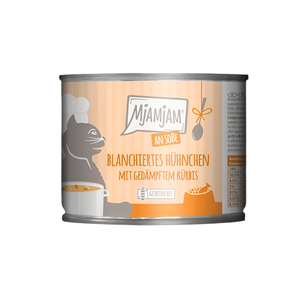 MjaMjam | Pollo Escaldado con calabaza al vapor en salsa (185g)