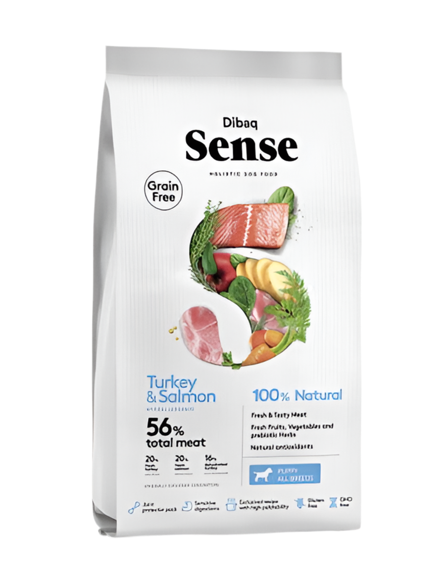 Dibaq | Sense Dog Cachorros Grain Free - Pavo y Salmón (12kg)