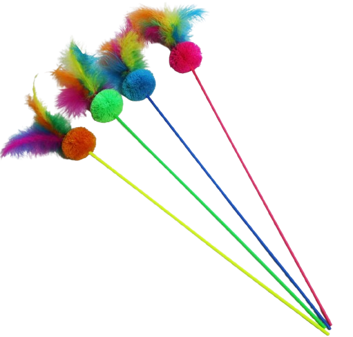 🐾 Varita de Plumas Arcoíris – Diversión sin límites para tu michi 🌈🐱