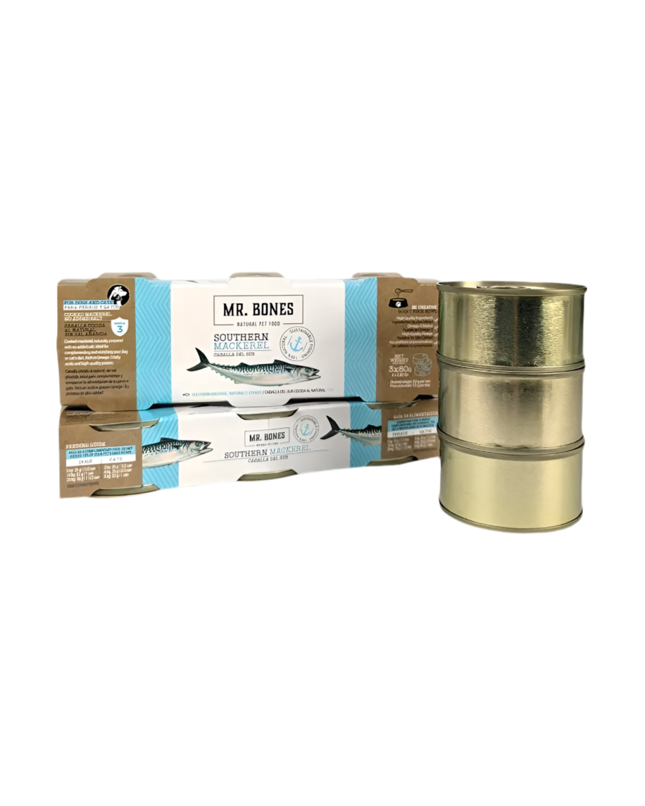 Mr. Bones | Caballa cocida al natural para perros y gatos – Fresh Topper