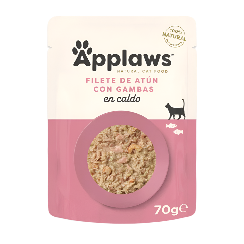 Applaws Atún con Gambas del Pacífico en Caldo comida húmeda natural para gatos