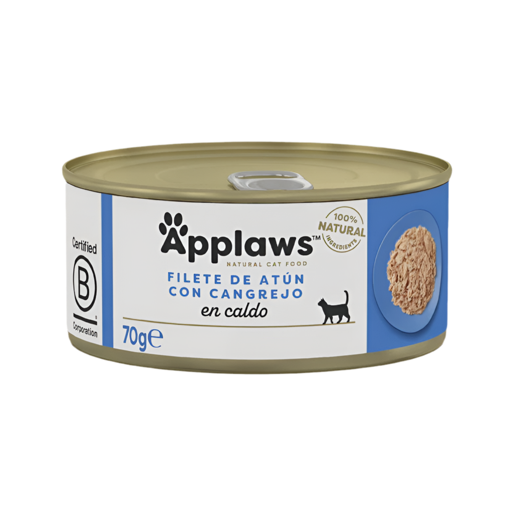 Applaws atún con cangrejo 70g comida húmeda natural para gatos