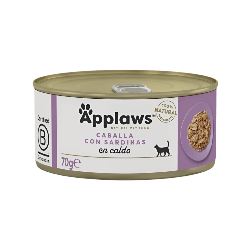 Applaws caballa con sardina 70g comida húmeda natural para gatos