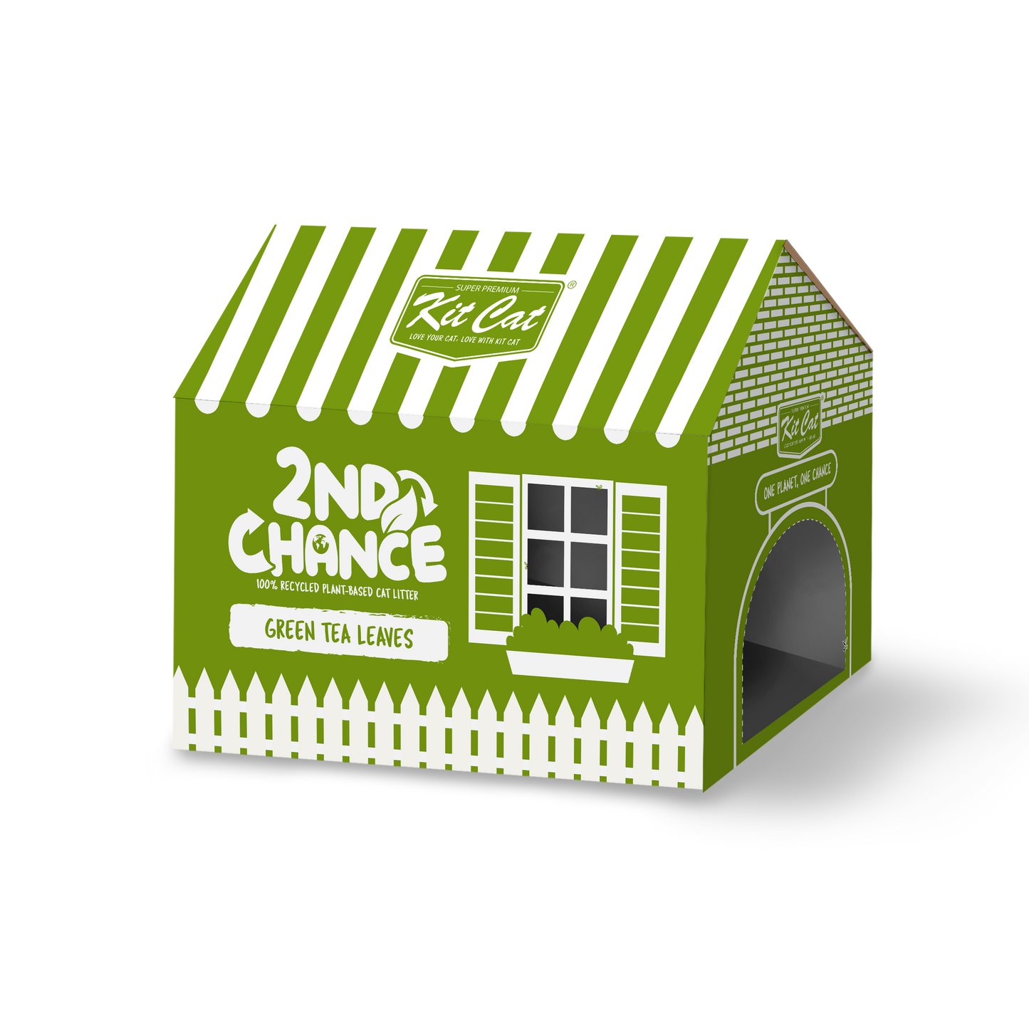 Arena biodegradable de té verde para gatos