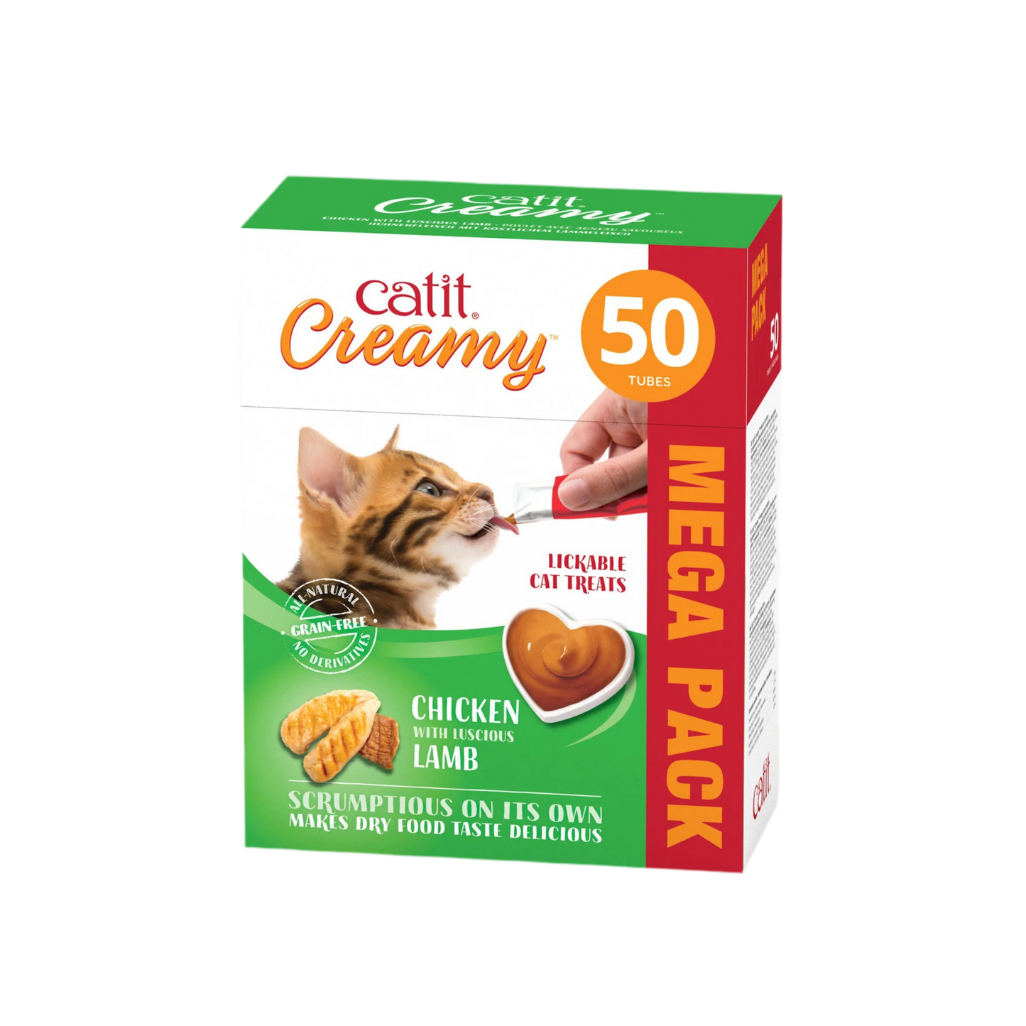 Catit | Creamy treat Pollo con cordero - 4 tubos