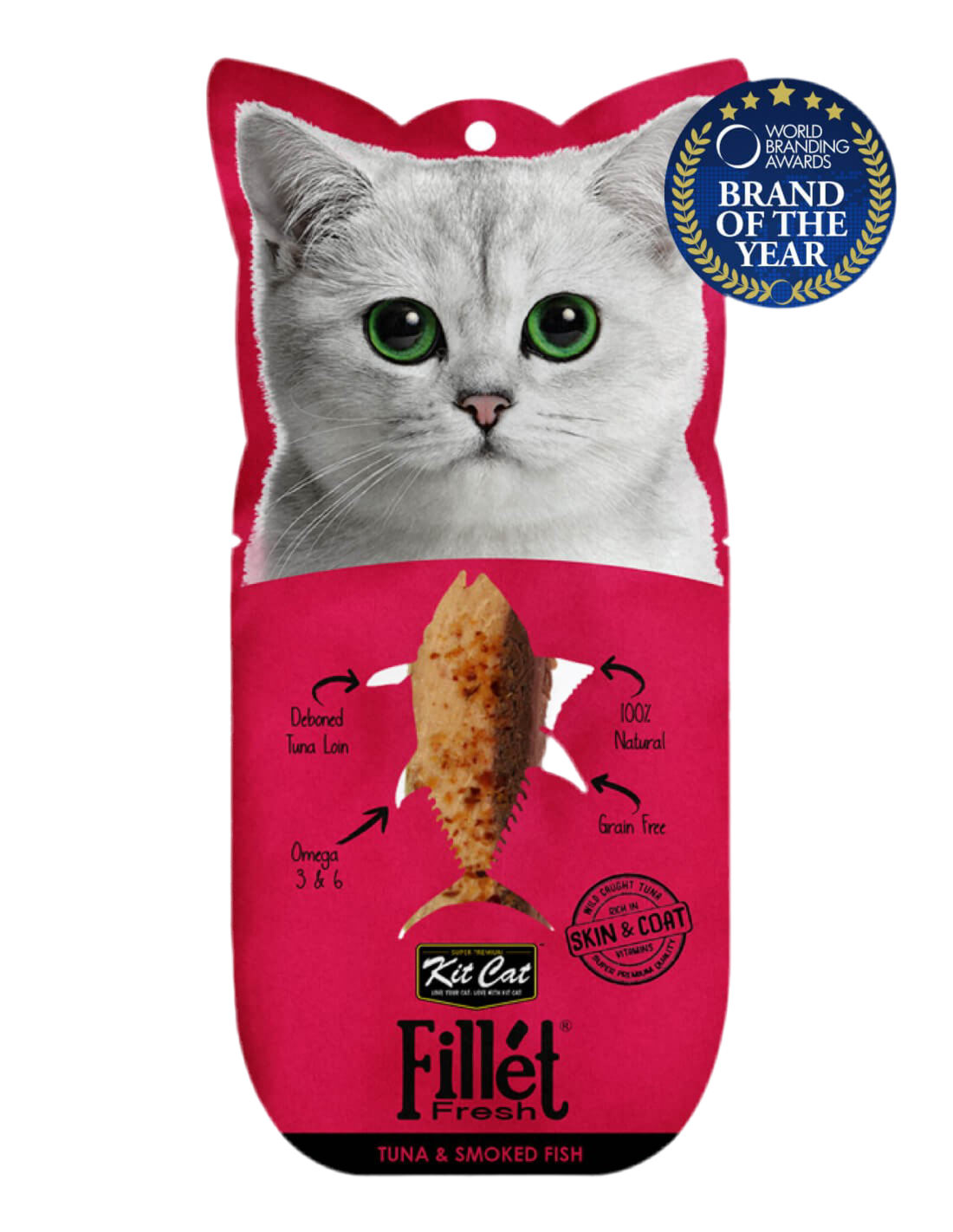 Kit Cat | Fillet Fresh - Lomo de Atún y Pescado Ahumado (30g)