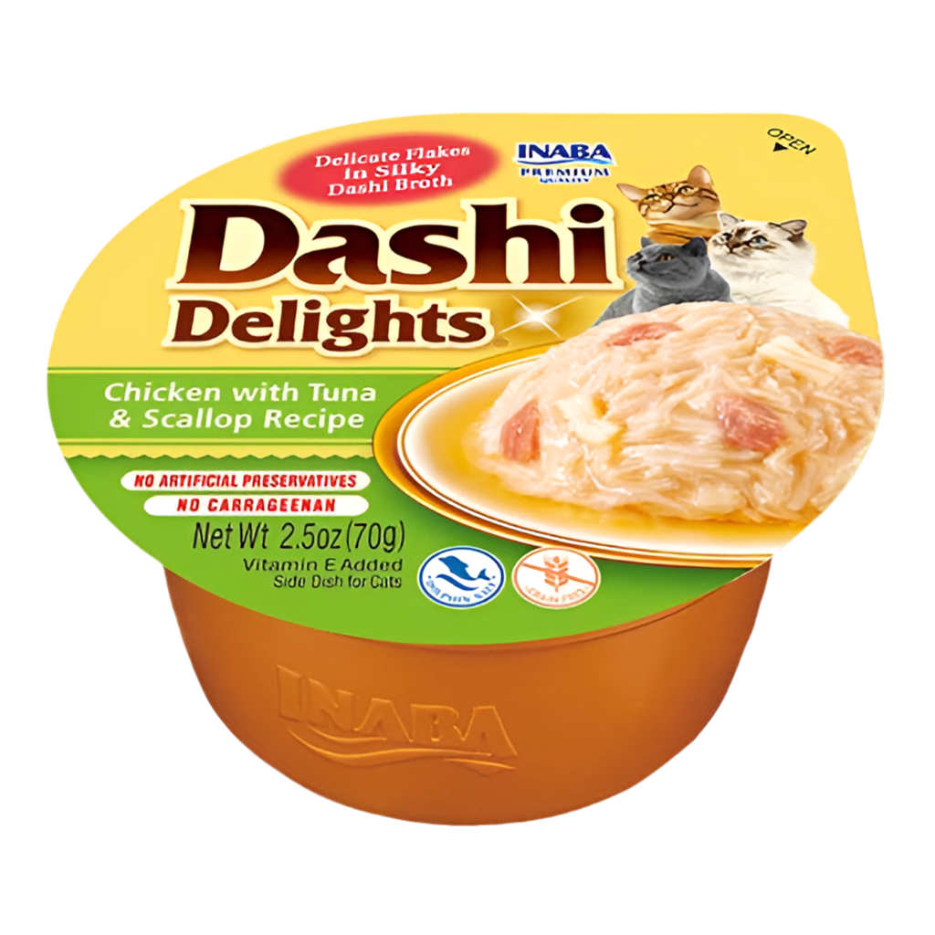 Inaba | Dashi Delights Pollo con Atún y Vieira (70g)