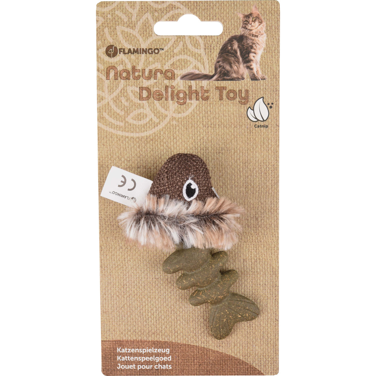 Juguete para gato con catnip en forma de pez Flamingo Natura Delight