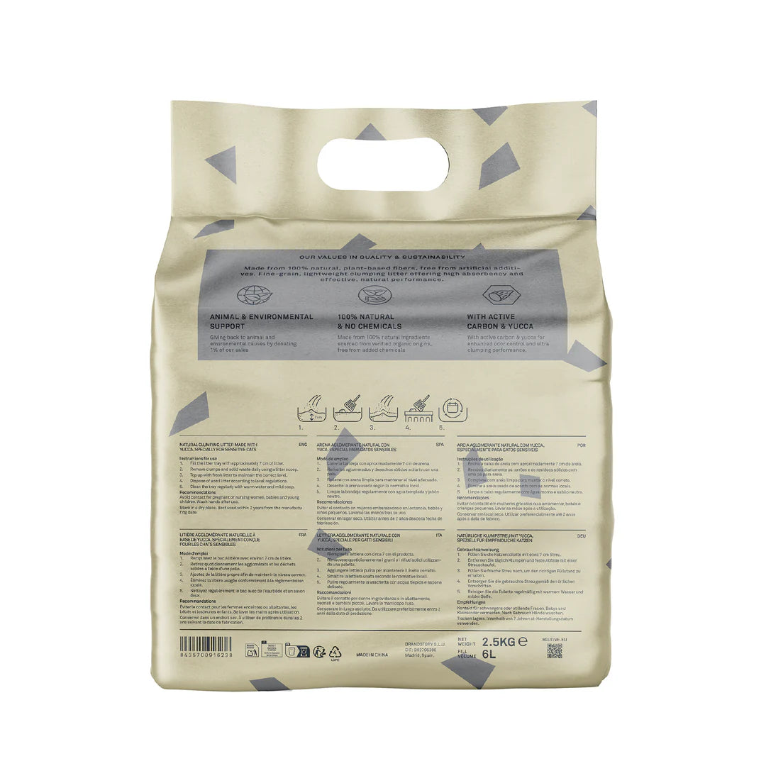 Lecho vegetal compostable para gatos
