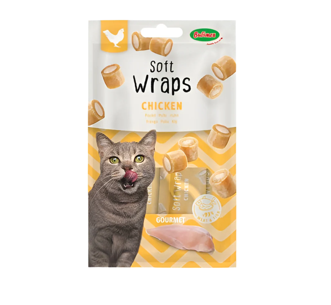 Pack 12 Bubimex Gourmet Wraps gato snacks tiernos rellenos