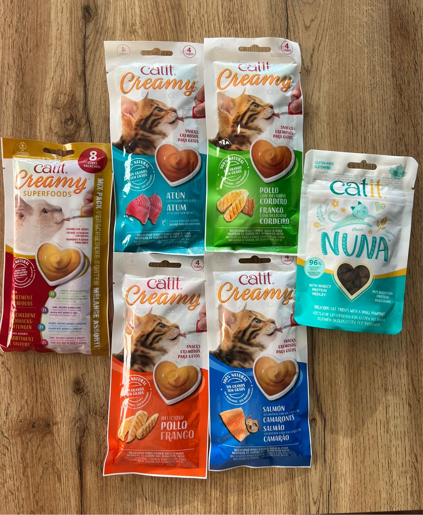 Pack degustación snacks Catit para gatos variedad sabores