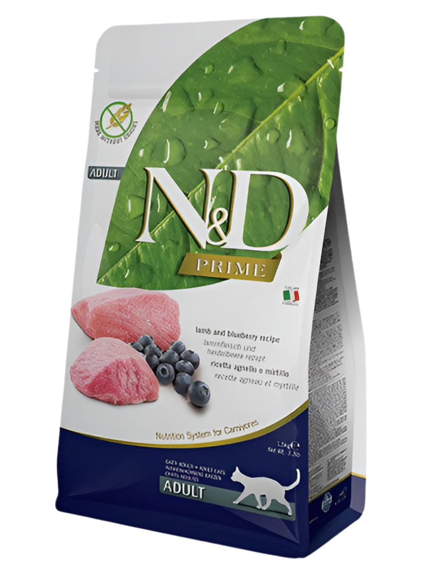 Pienso Farmina N&D Prime de cordero y arándanos para gatos grain free