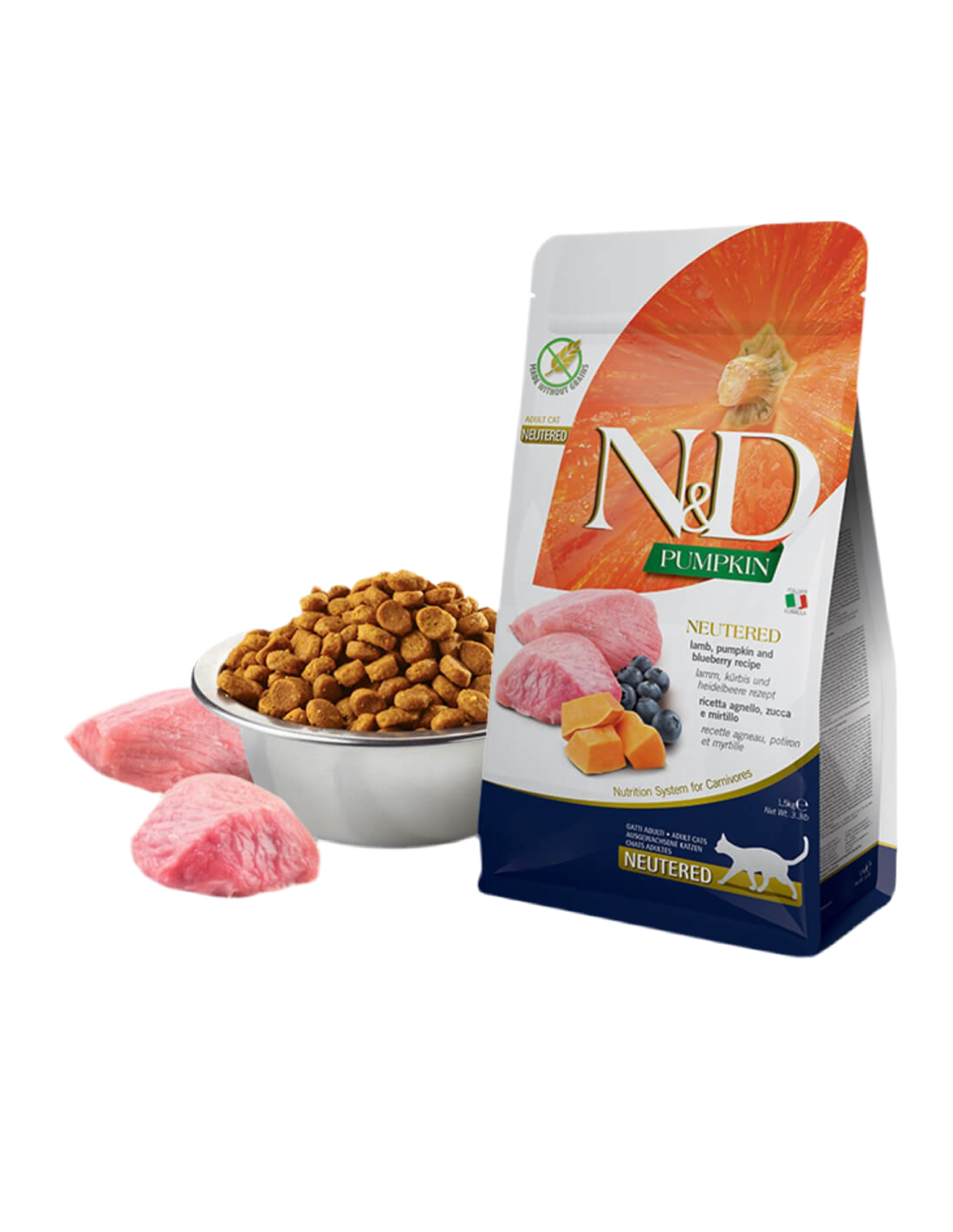 Pienso para gatos esterilizados Farmina cordero y calabaza