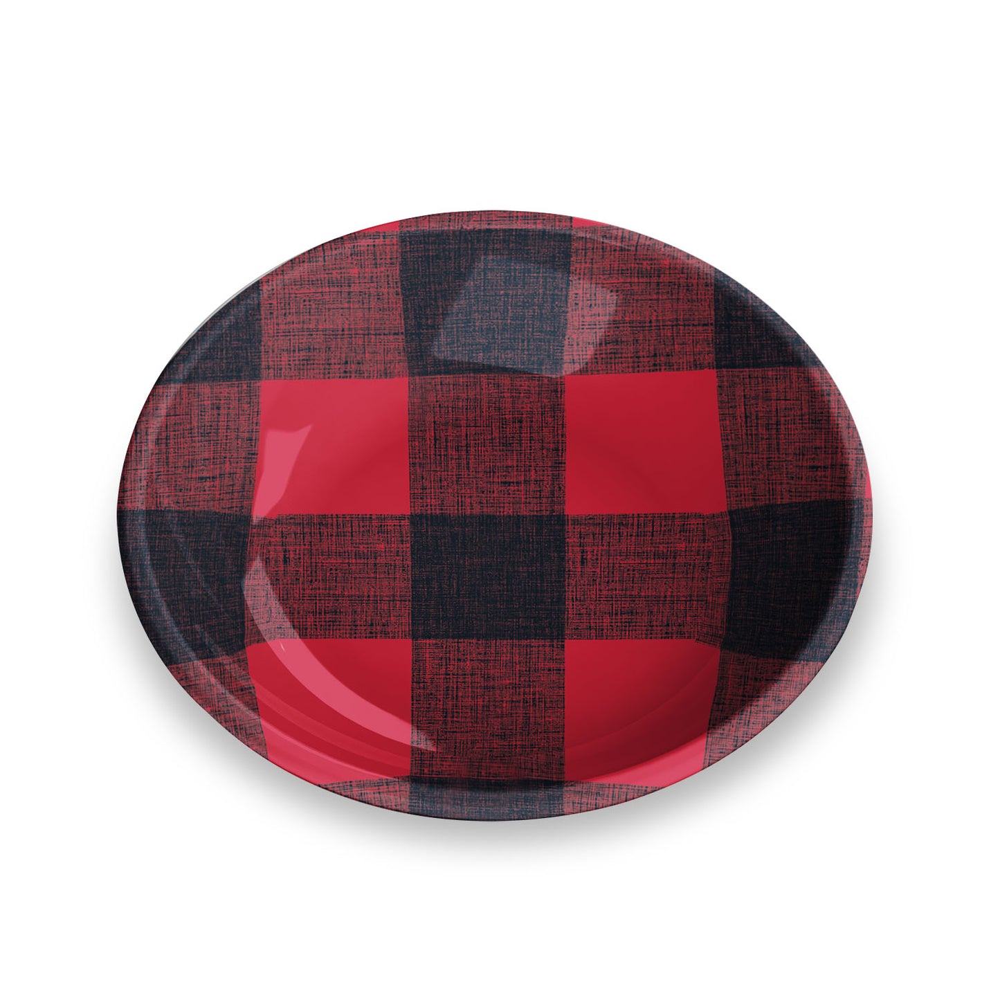 Plato de melamina con diseño escoces, ideal para gatos y perros pequeños.