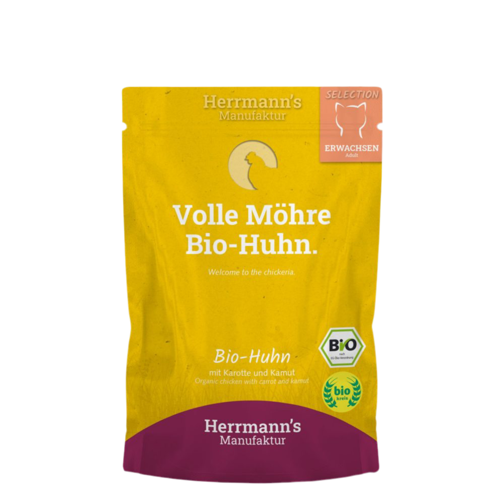 Sobre HERRMANN’S Pollo con Zanahoria 100g para gatos
