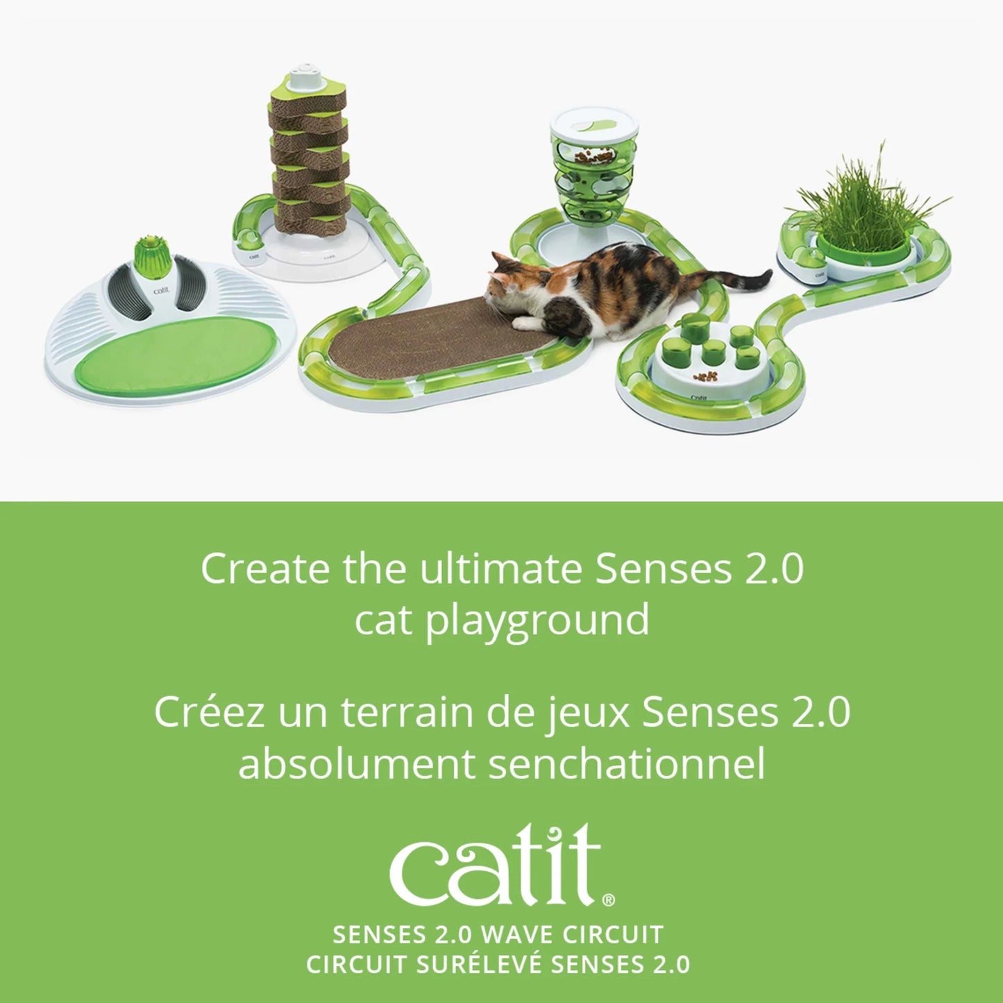 catit senses 2.0 circuito curvo para gatos
