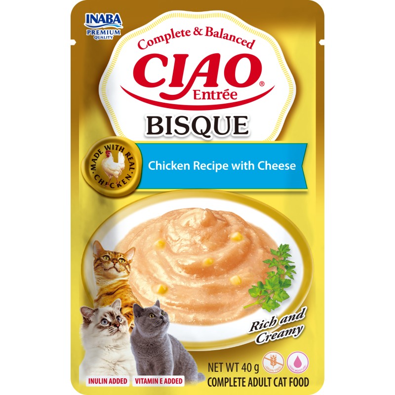 churu cat entree bisque pollo queso gatos