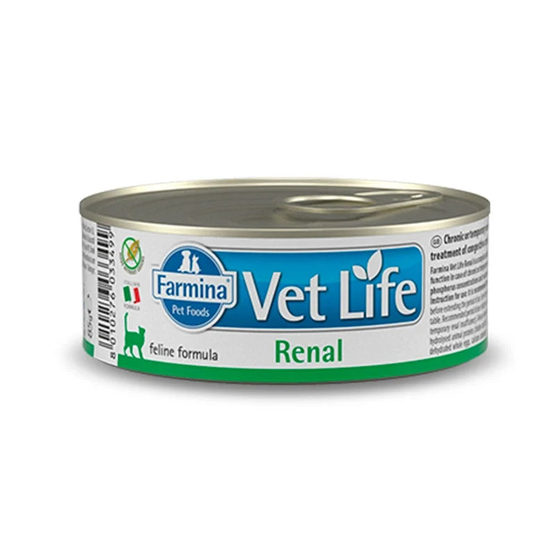 Farmina Vet Life Renal: lata individual de 85 g para gatos