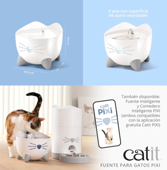 fuente gatos con filtro
