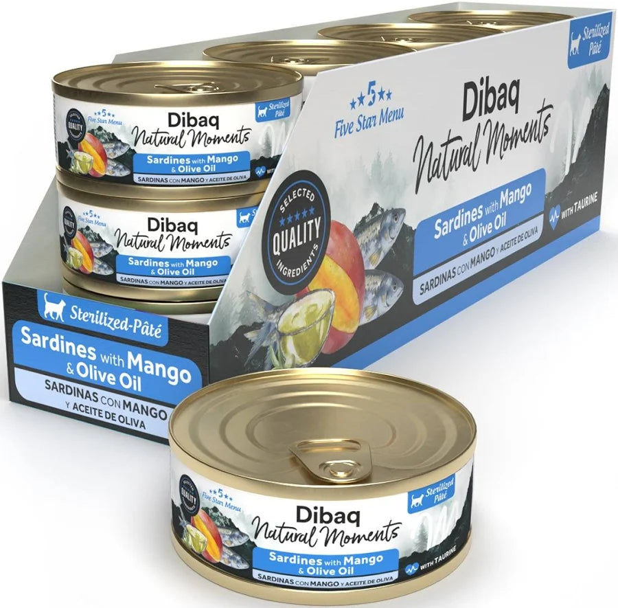 pack 12 comida humeda gatos esterilizados sardinas mango