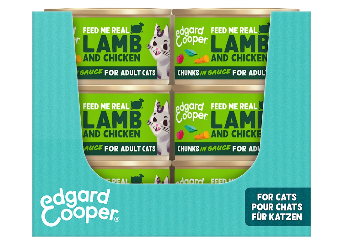pack 18 latas comida gatos cordero pollo edgard cooper