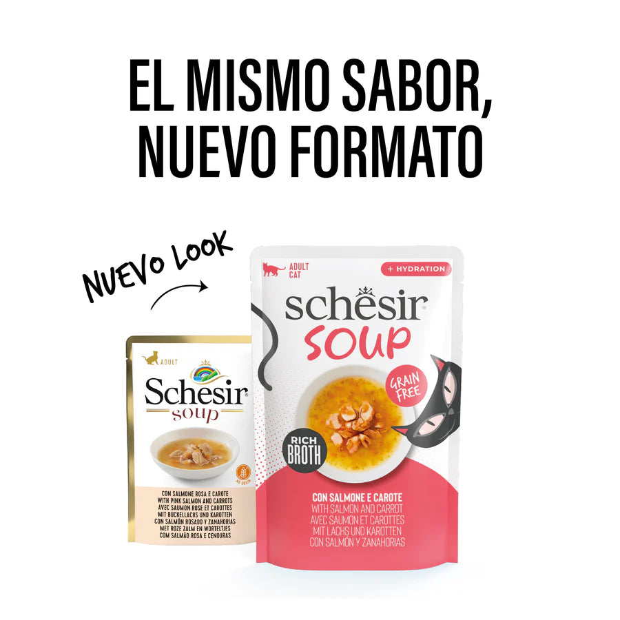 Schesir | Sopa de salmón rosado salvaje y zanahorias