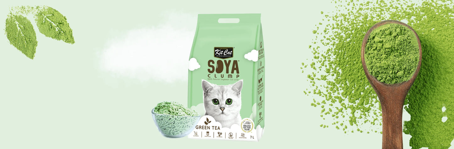 Kit Cat | SoyaClump Arena de Soja BIO - Green Tea 7L