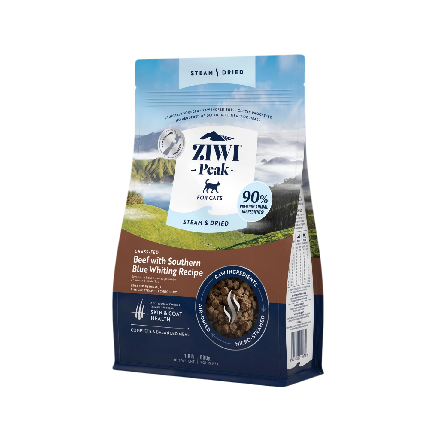 Ziwi Peak | Steam & Dried Comida para gatos Carne de res