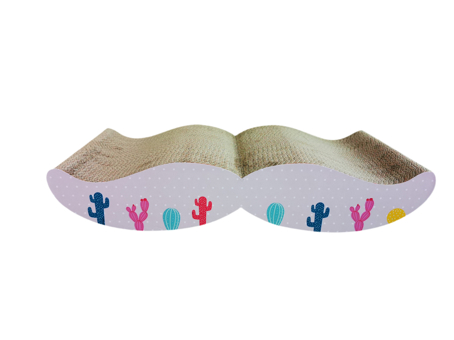 Rascador de Cartón en Forma de Bigote – 50x24x10 cm 🐾✨