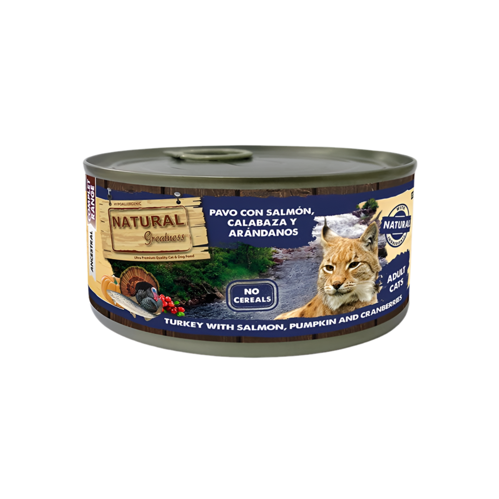 Natural Greatness | Salmón, pavo, calabaza y arándanos (185g)