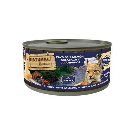 Natural Greatness | Salmón, pavo, calabaza y arándanos (185g)