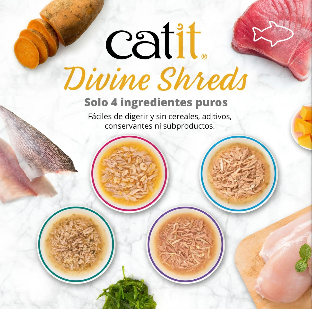 Catit | Sopa para Gatos Catit Divine Shreds - Pollo