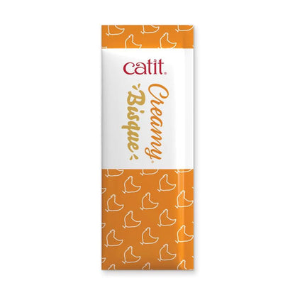 1. Catit Creamy Bisque Pollo e Hígado junto a una representación de sus ingredientes