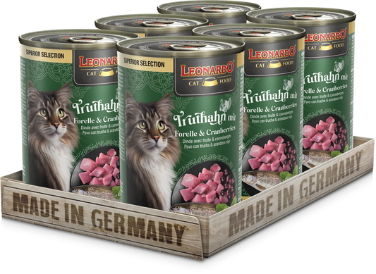 Leonardo | Pavo, trucha y arándanos (6x400g)