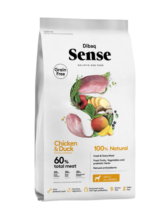 Dibaq | Sense Dog Grain Free - Pollo y Pato (12kg)