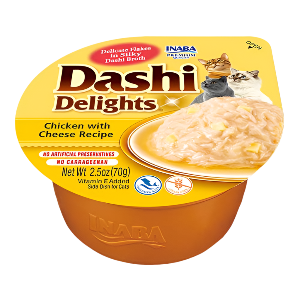 Pack 6 unidades Dashi Delights Pollo con Queso para gatos