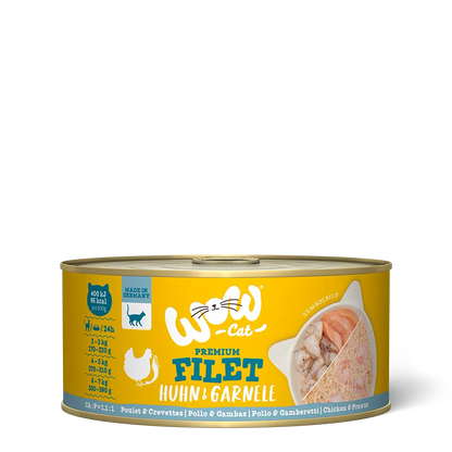 Wow | Cat Filetes de pollo con gambas (70g)