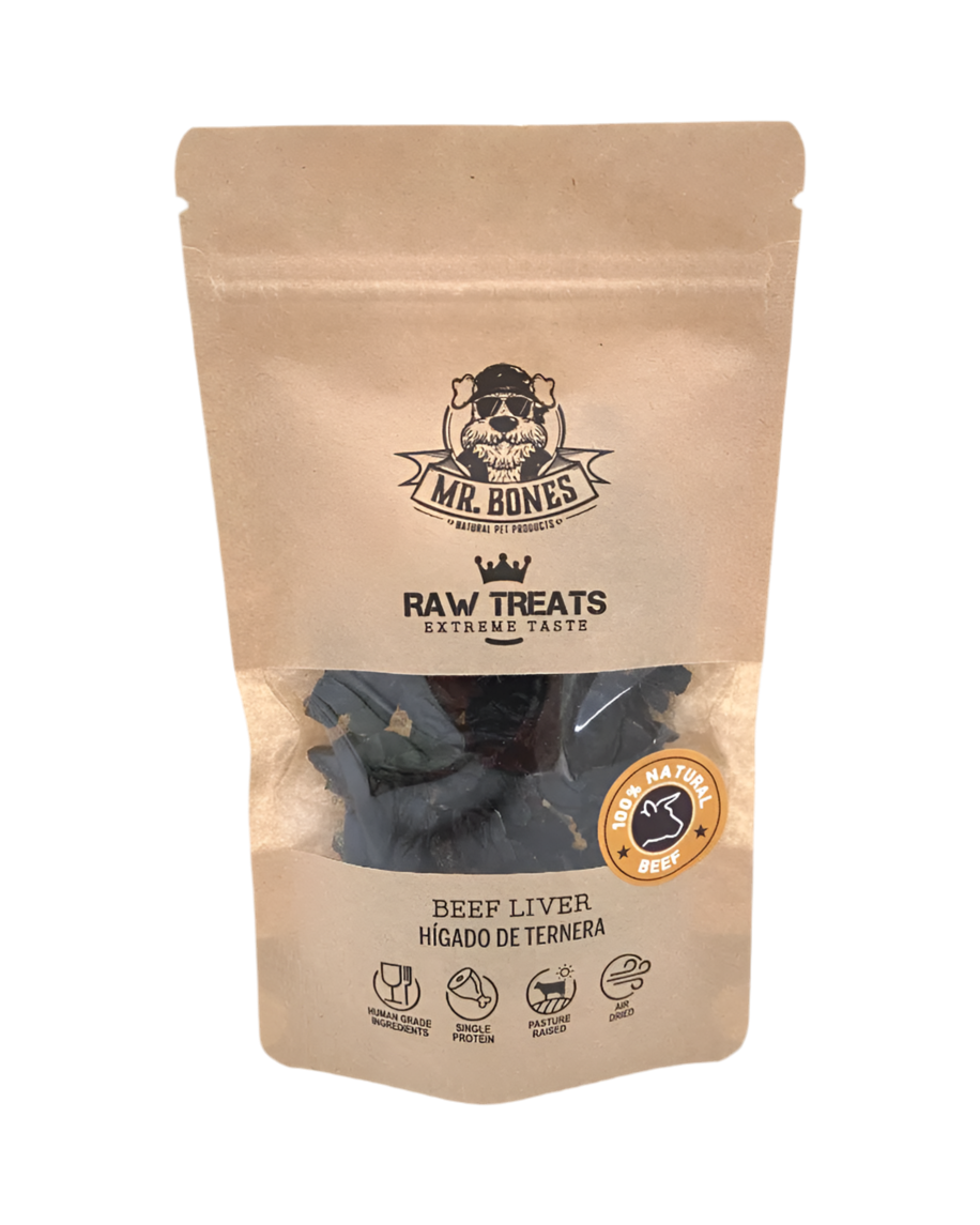 Mr. Bones | Raw Treats Hígado de ternera – Snack natural para perro y gato