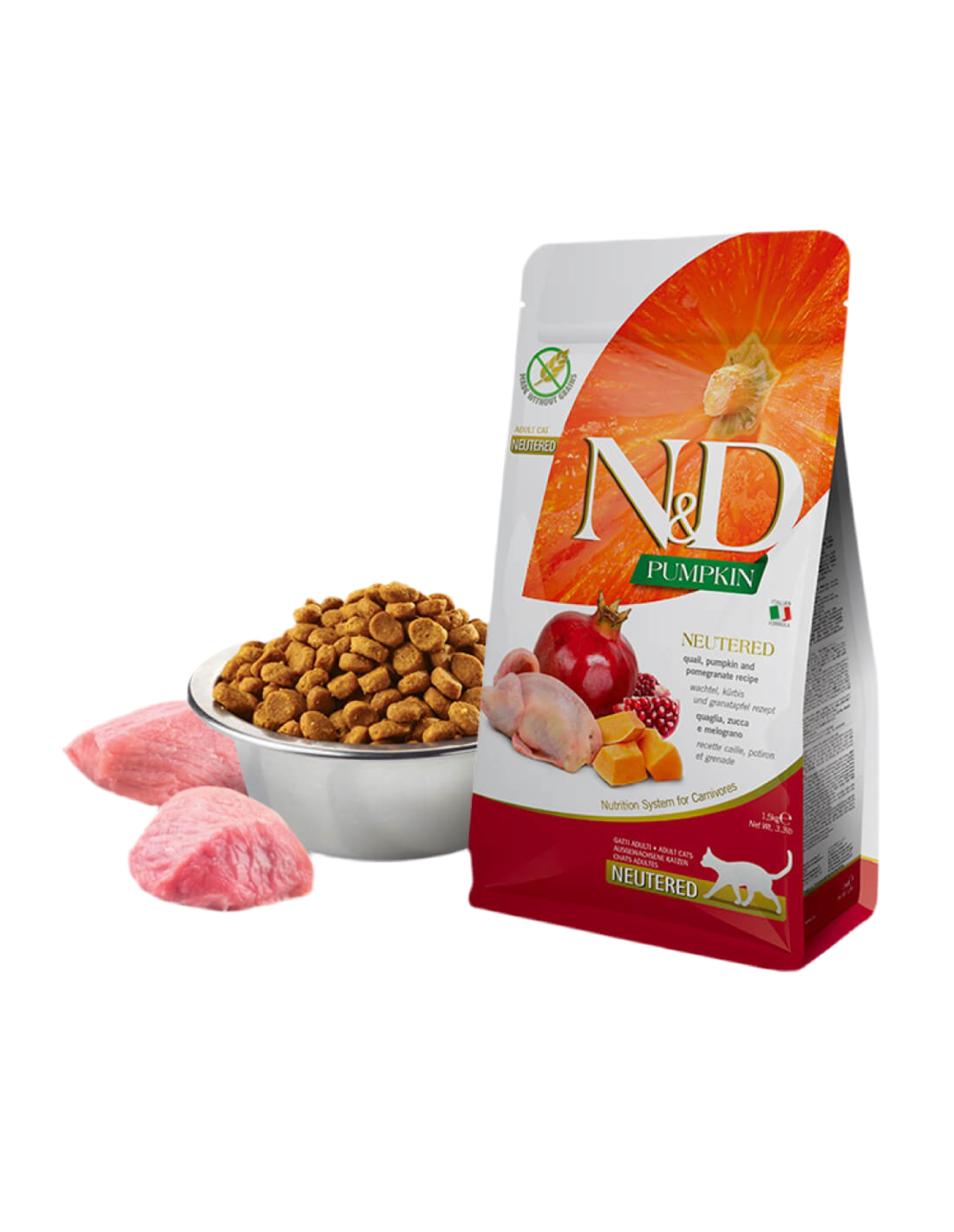 Farmina | N&D Pumpkin Esterilizados- Codorniz, Calabaza y Granada 5kg