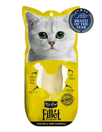 Kit Cat | Fillet Fresh - Lomo de Pollo y Fibra (Anti hairball)