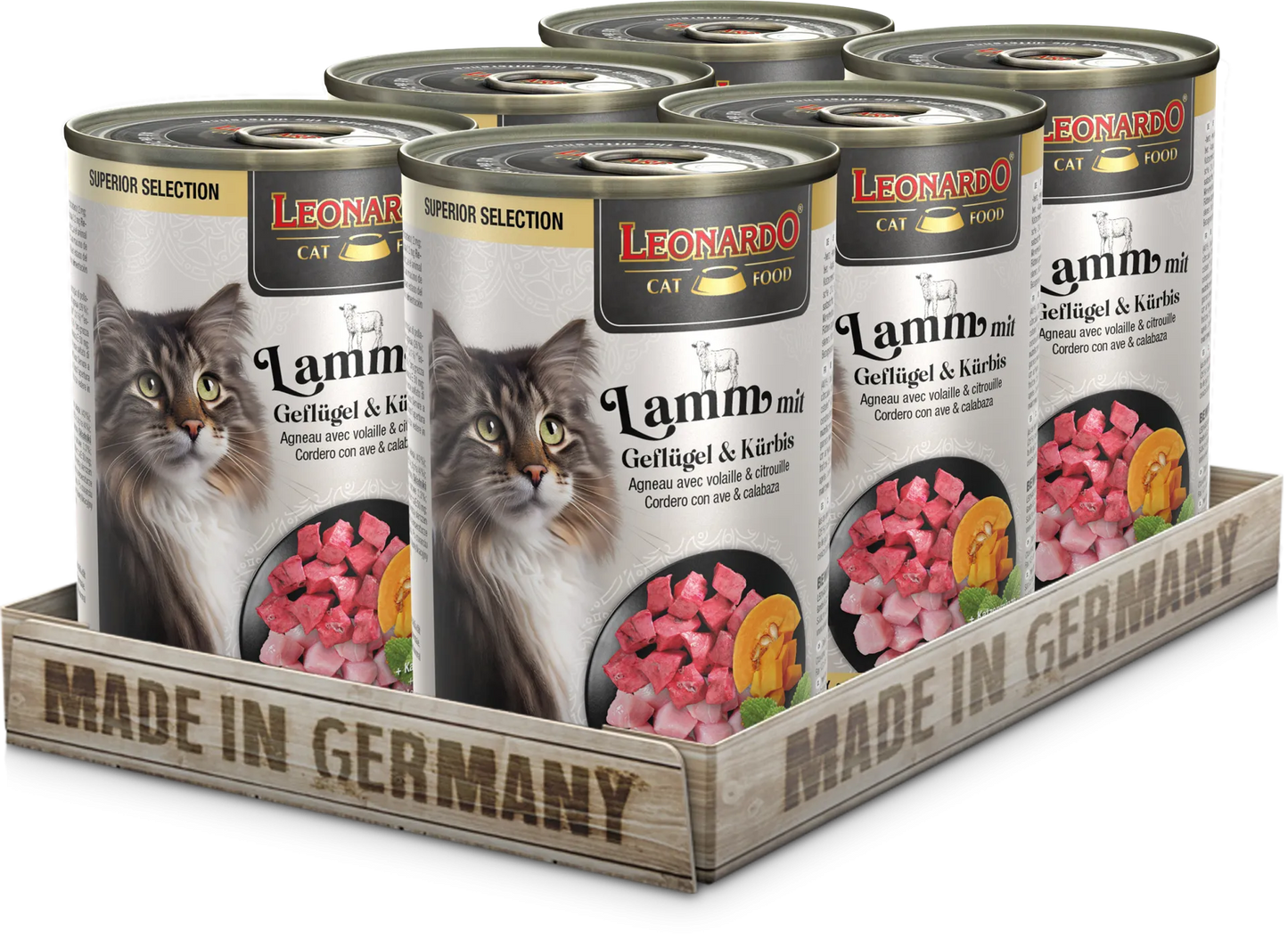 Leonardo | Cordero con ave y calabaza (6x400g)