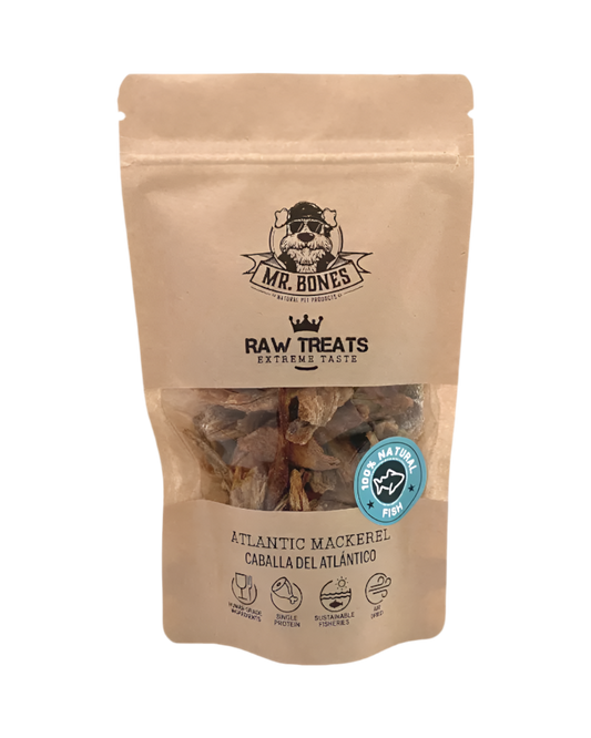 Mr. Bones | Raw Treats Caballa – Snack natural para perro y gato