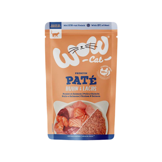 Wow | Cat Adult Pollo y Salmón Paté (125g)