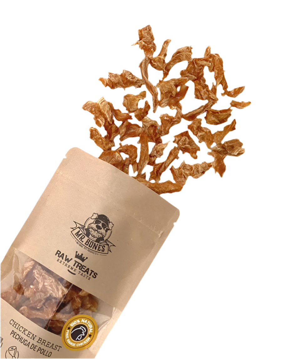 Mr. Bones | Raw Treats Pechuga de pollo – Snack natural para perro y gato