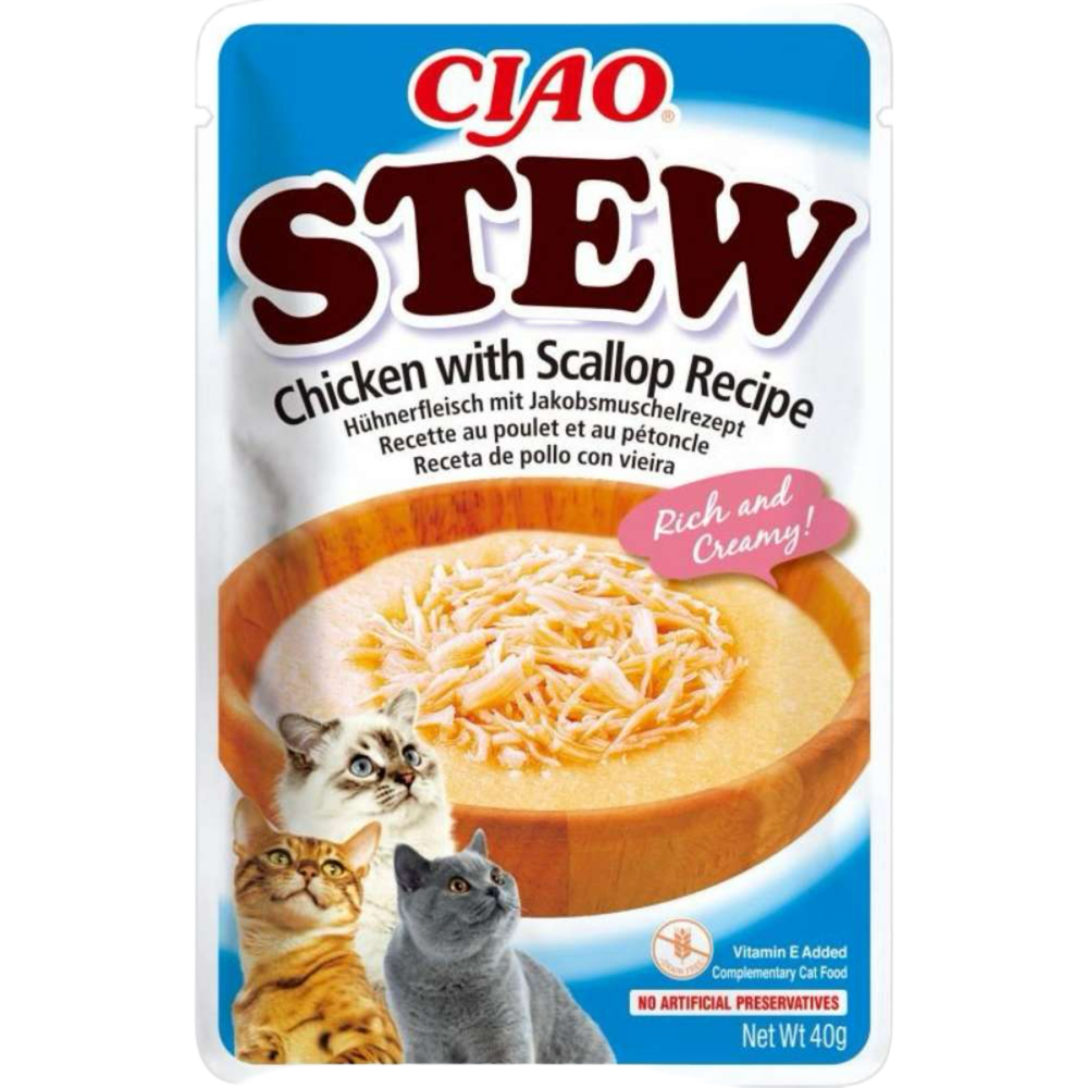 Inaba | Stew de Pollo con vieiras para gatos (40g)