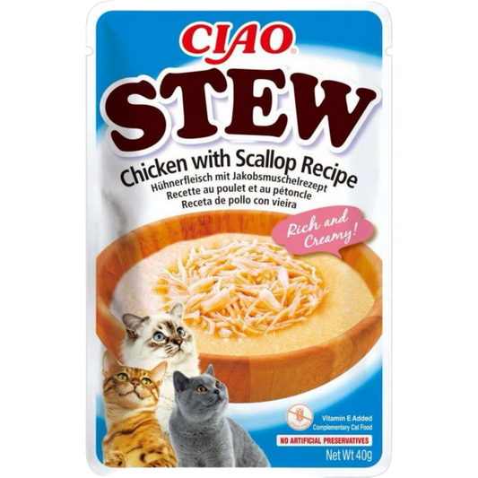 Inaba | Stew de Pollo con vieiras para gatos (40g)