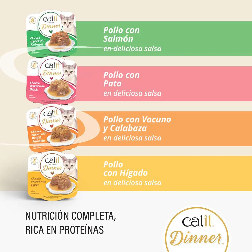Catit | Cuisine Dinner - Pollo con vacuno y calabaza (75g)