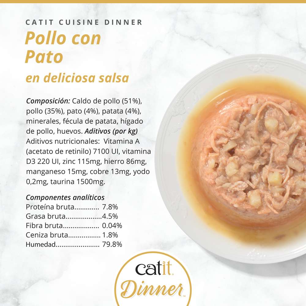 Catit | Cuisine Dinner - Pollo con pato (75g)