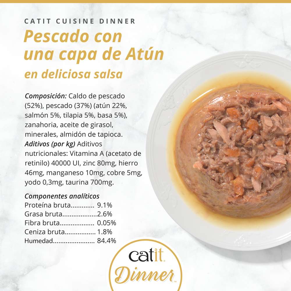 Catit | Cuisine Dinner - Pescado con atún (75g)